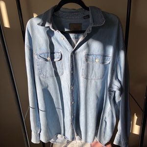 2 FOR $40 90s vintage gap denim button up
